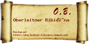 Oberleitner Bibiána névjegykártya